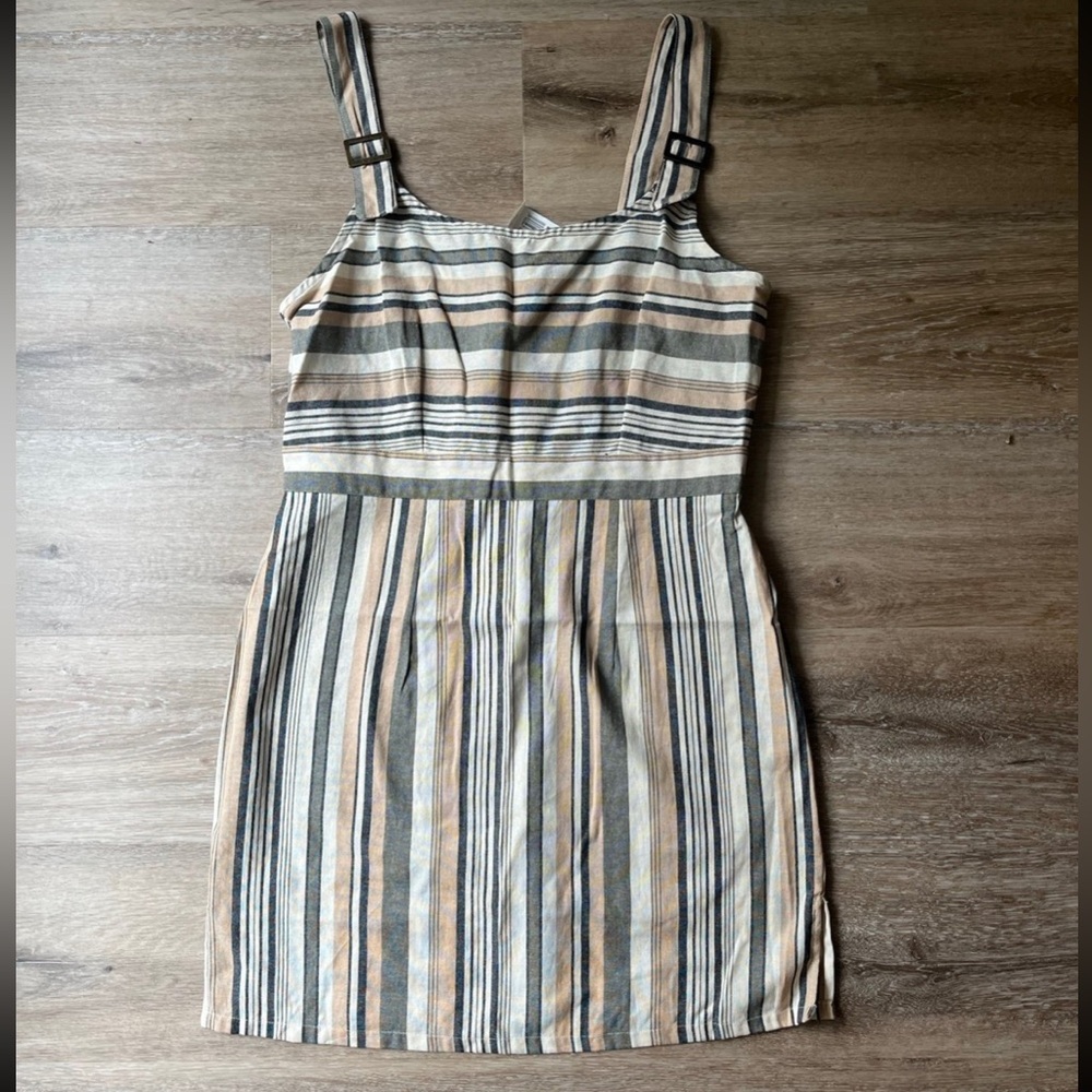 Striped Sleeveless A-Line Mini Dress NWT